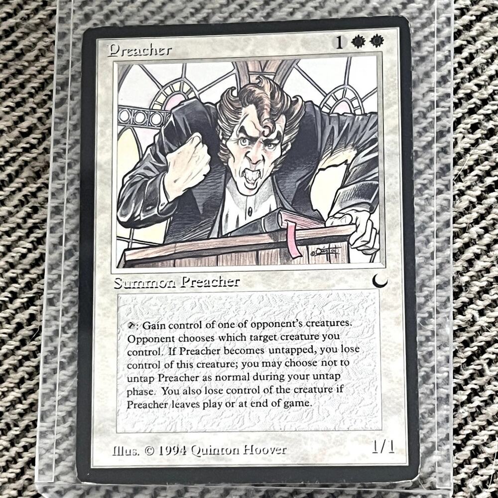 The Preacher – MTG The Dark 1994 – Near Mint / Excellent Condition